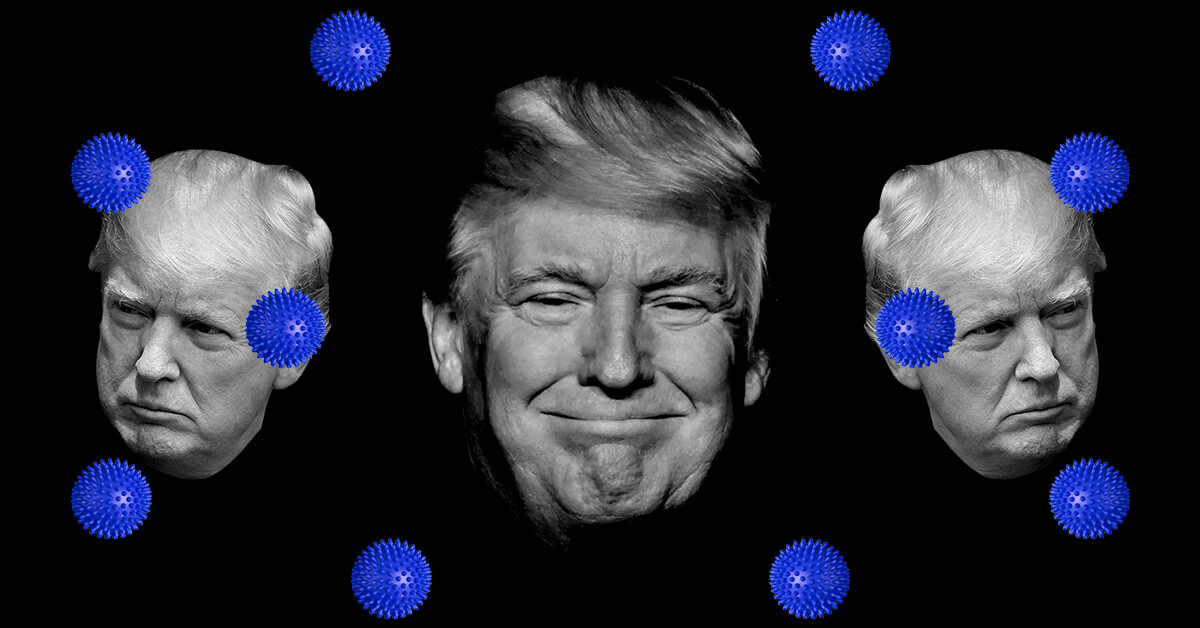 Trump and COVID-19 Courier Graphic by Tania Lili