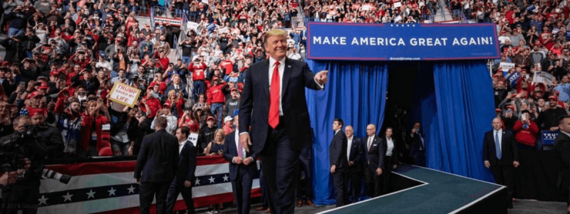 President Trump rallies supporters in Green Bay on Apr. 27, 2019
