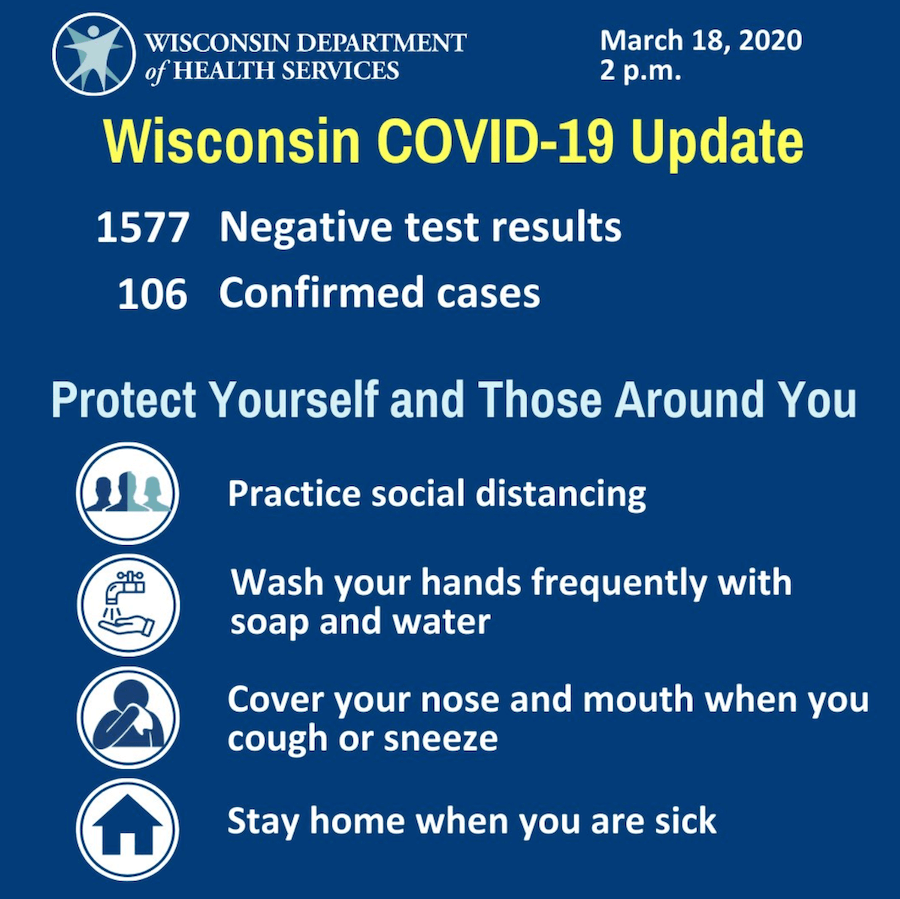 More Than 100 Wisconsin Cases of Coronavirus