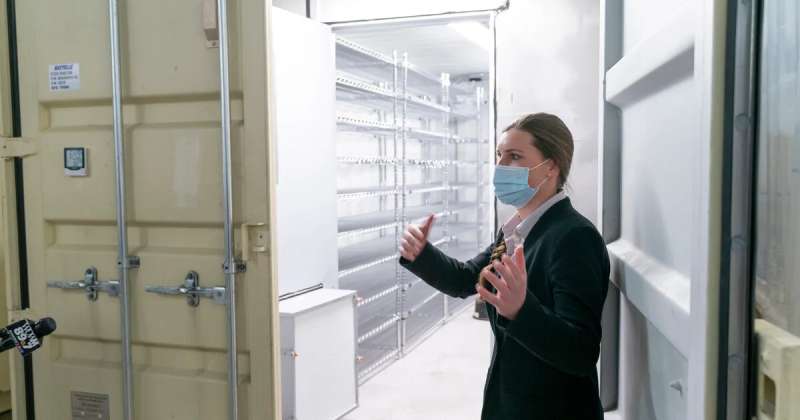 Wisconsin has system that can clean 80,000 N95 masks a day.