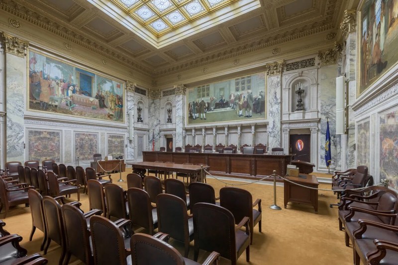 Wisconsin Supreme Court chambers in the state Capitol. (Shutterstock)