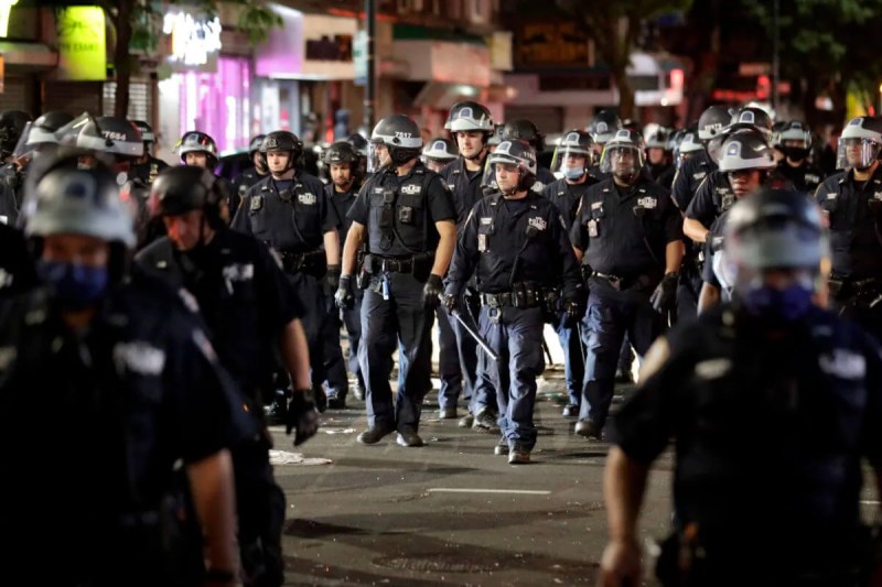 Police have deployed a variety of violent tactics against protestors since May. (AP Photo/Seth Wenig)