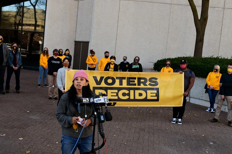 Christine Neumann-Ortiz at Count Every Vote event