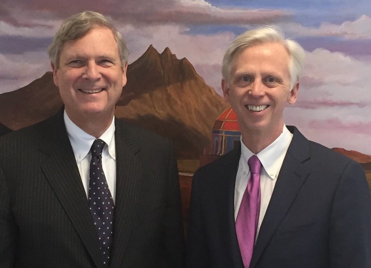 Tom Vilsack (l), President Biden's choice for Secretary of Agriculture, and Jim Mulhern, President and CEO of the National Milk Producers Federation. (Photo courtesy of Jim Mulhern)