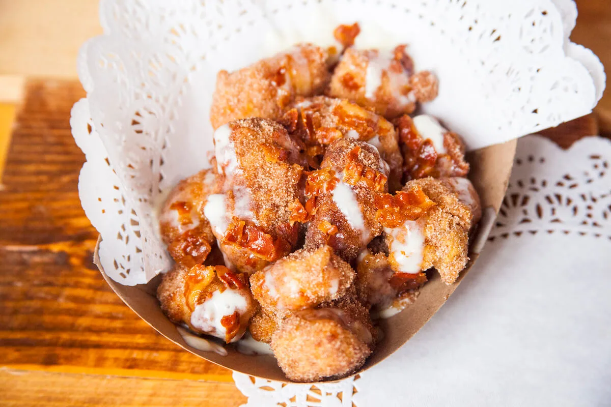 Cinnamon Roll Bacon Cheese Curds? Fish Fry Roll? Wisconsin State Fair’s Newest Foods Go Wild. Cinnamon Roll Bacon Cheese Curds? Fish Fry Roll? Wisconsin State Fair’s Newest Foods Go Wild.