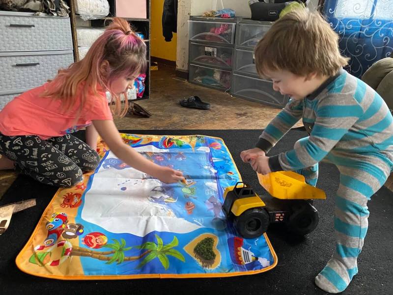 The children of Emily Shields, Eau Claire, are among tens of millions who benefit from a federal child tax credit that has been expanded and converted into monthly payments through the American Rescue Plan proposed by President Joe Biden and passed with only Democratic votes in Congress. (Photo by Julian Emerson)