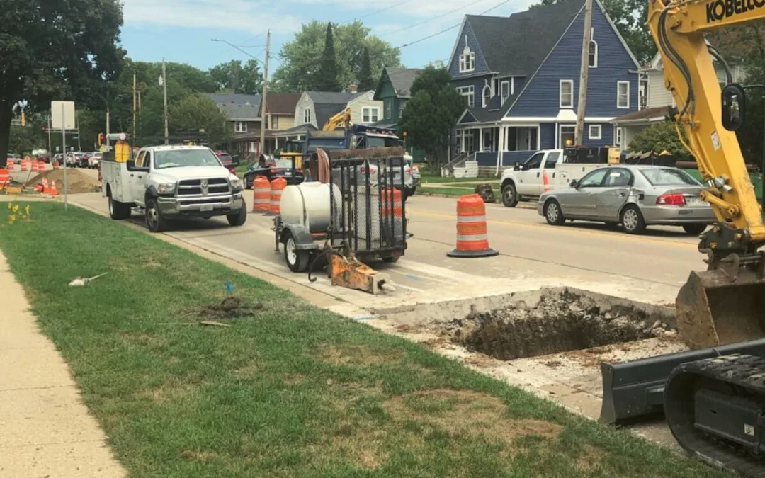 In this Aug. 26 photo from the city of Janesville’s Facebook page, work is shown on replacing the city’s remaining lead water service lines. Janesville was allocated nearly $12 million in aid from the American Rescue Plan. City staff suggested that some of the funds be used for the ongoing lead line replacement project.