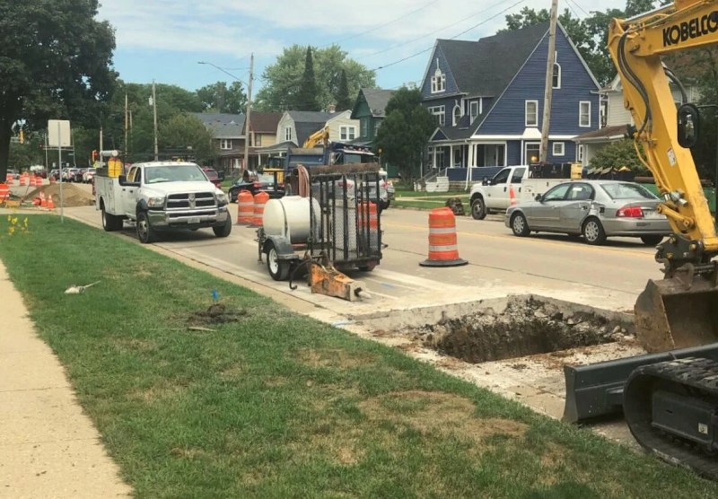 In this Aug. 26 photo from the city of Janesville’s Facebook page, work is shown on replacing the city’s remaining lead water service lines. Janesville was allocated nearly $12 million in aid from the American Rescue Plan. City staff suggested that some of the funds be used for the ongoing lead line replacement project.