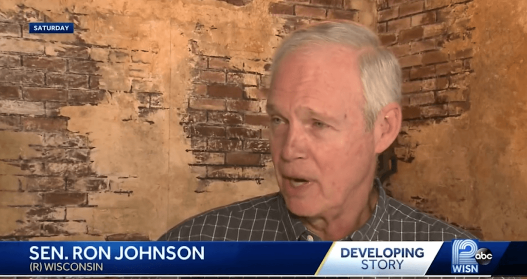 In this screen image from WISN-TV, Sen. Ron Johnson tells an interviewer he will not lobby Oshkosh Defense to locate an estimated 1,000 new jobs in Wisconsin as part of a new federal contract to build US Postal Service vehicles. The company is planning to create the jobs in South Carolina.