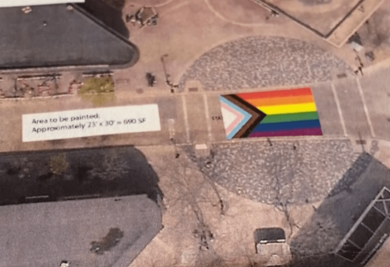 LGBTQ Pride Street Flag Drawing