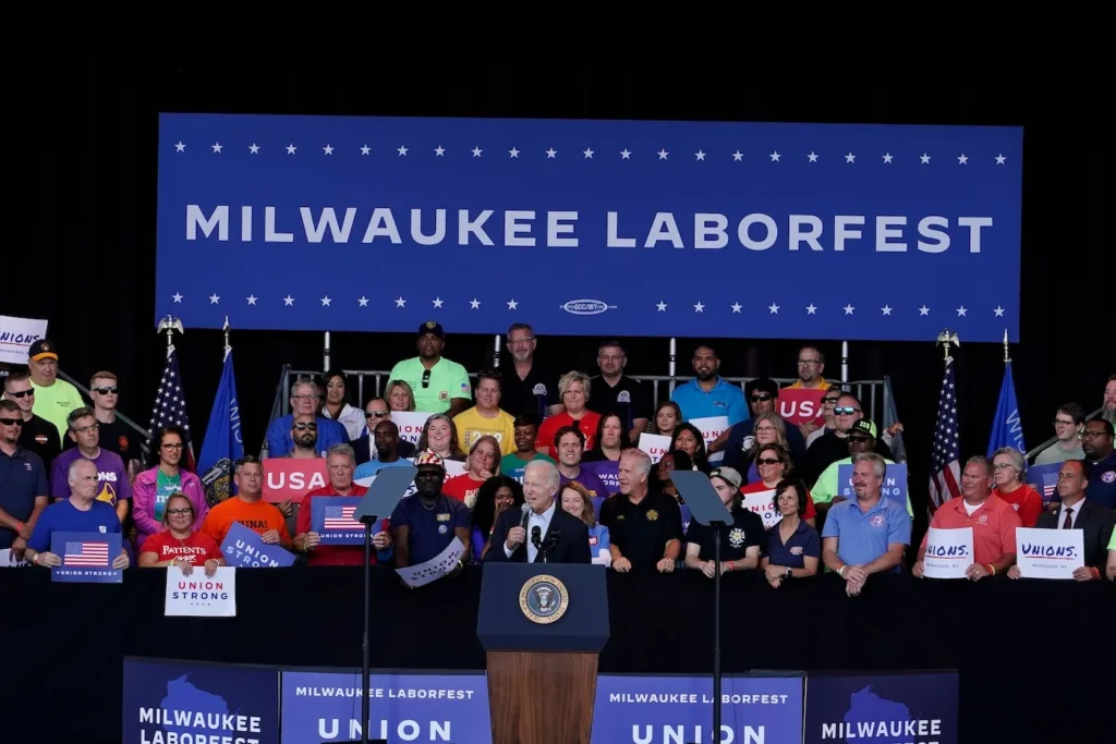 Biden Labor Day Milwaukee