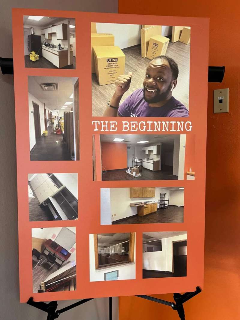 Inside Ambition Center MKE, owner Marcell Jackson, keeps a reminder of how far he's come.