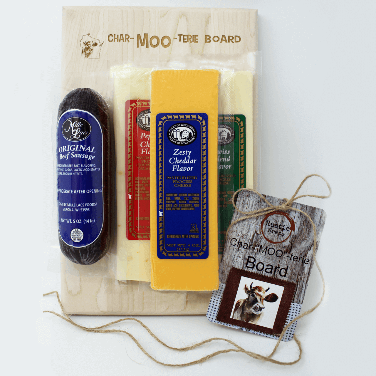 Char-MOO-terie Board from Northwoods Cheese Company