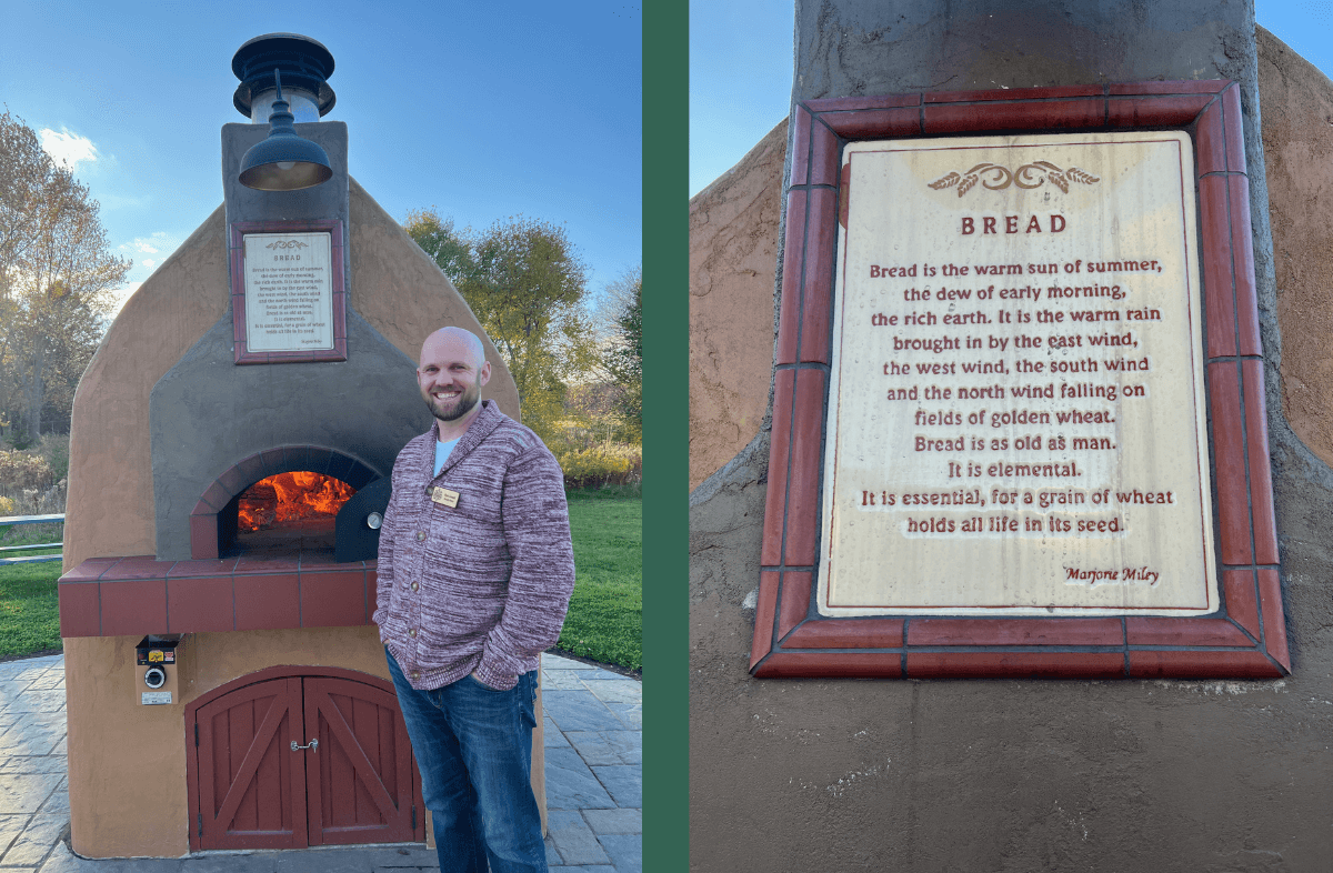 Pizza oven and sign