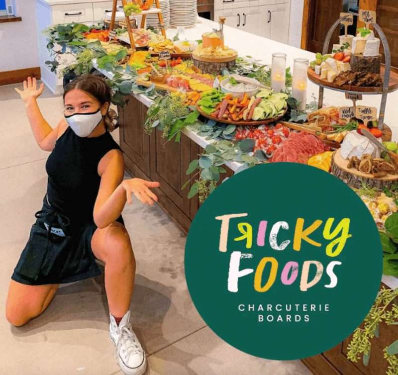 Tricky Foods owner Therese Merkel poses with a "grazing table"