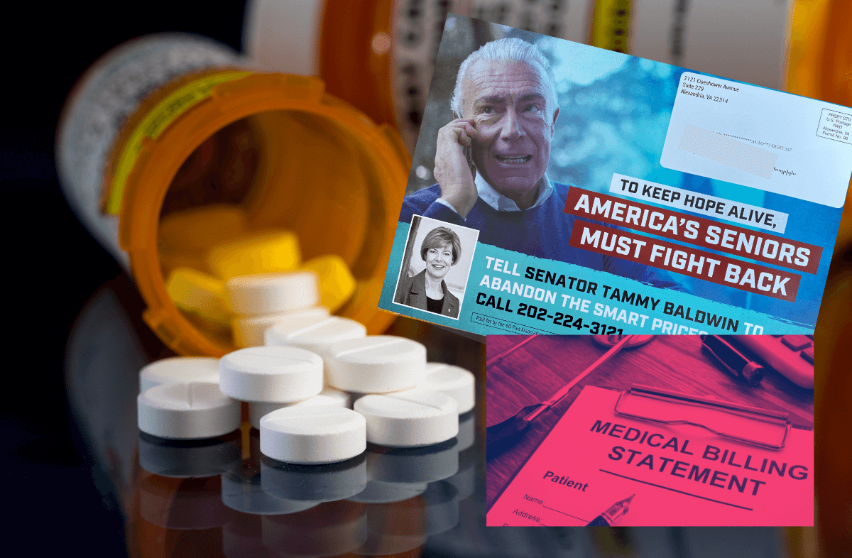 Postcards Targeting Sen. Tammy Baldwin Urge Her to Stop Fighting for Lower Drug Prices