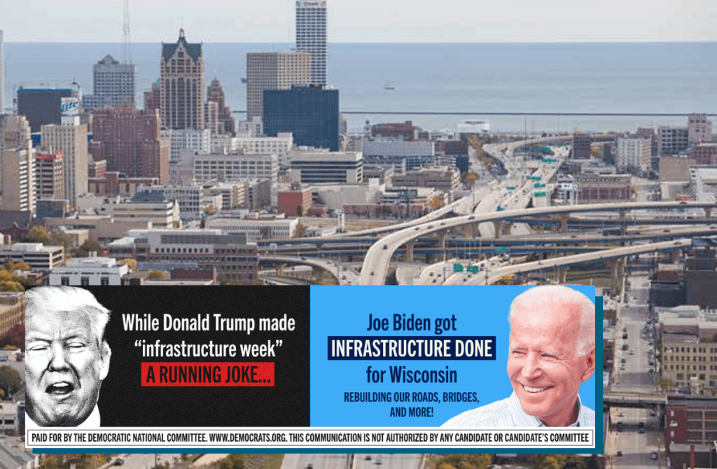 Biden supporters take a victory lap in Milwaukee on 2nd anniversary of a landmark infrastructure bill