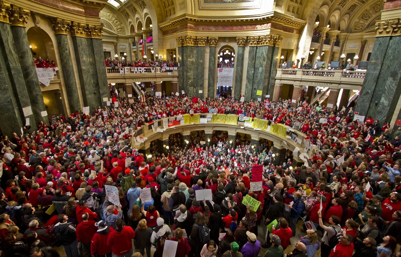 2011 Act 10 protest Wisconsin capitol