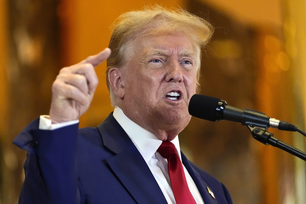 FILE - Former President Donald Trump speaks during a news conference at Trump Tower, May 31, 2024, in New York. Trump has had plenty to say since his hush money trial conviction last week. What he hasn't done is utter any variation of the words that might benefit him most come sentencing time next month: "I'm sorry. (AP Photo/Julia Nikhinson)