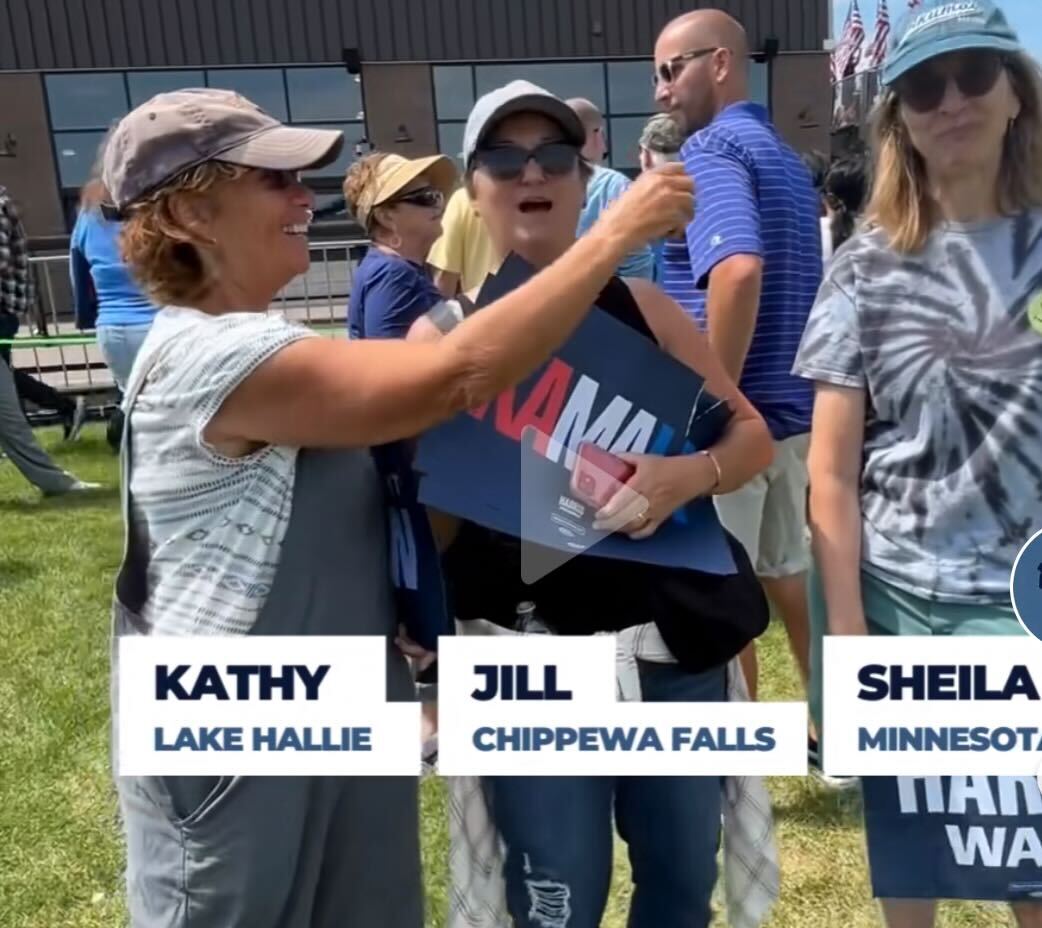 VIDEO: Why Did So Many People Want To Be At The Harris-Wall Rally in Eau Claire?