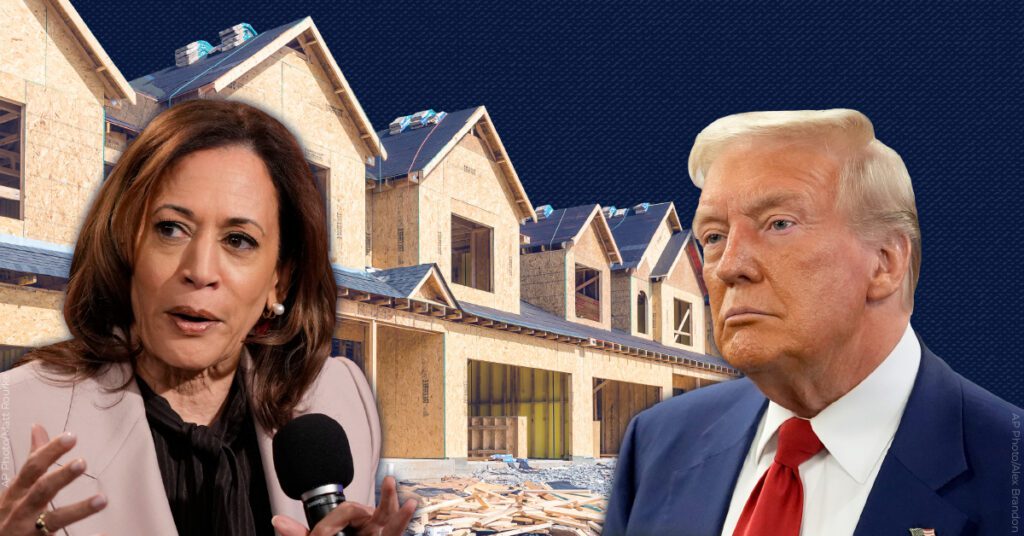 Harris has vowed to increase the available housing supply by three million homes and to provide lower-income first-time homebuyers with up to $25,000 in down payment support. Trump, on the other hand, has offered no specific plans for addressing the housing crisis. (Graphic by Francesca Daly)