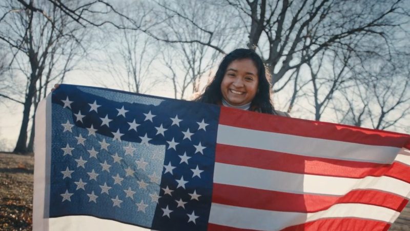 Opinion: Why I'm fighting for a future where all of us can thrive Alondra García holding American falag