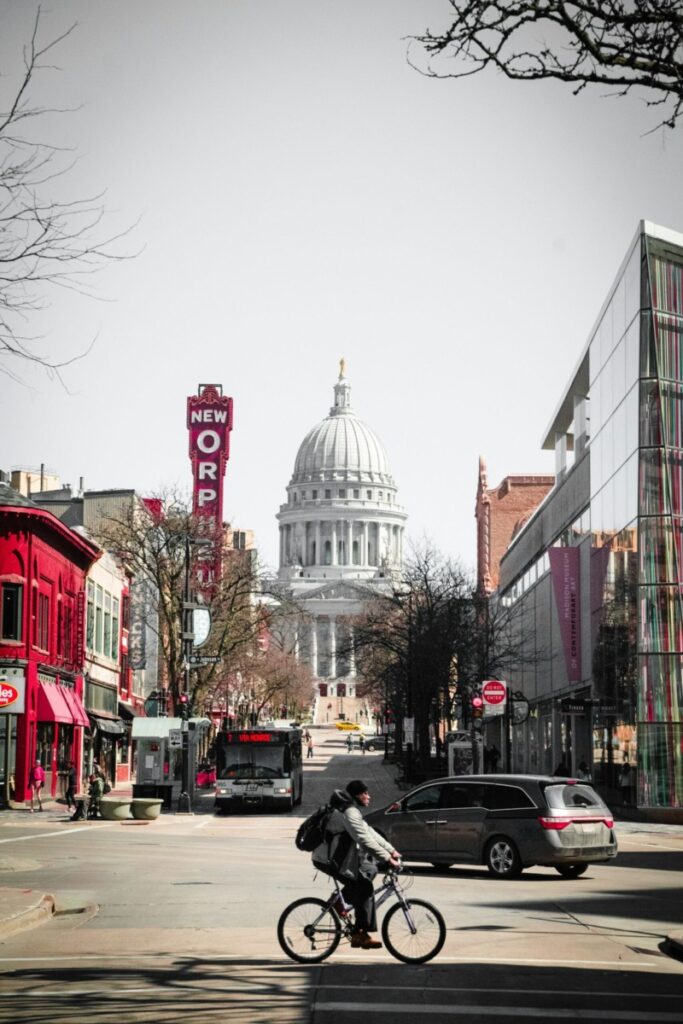 A shot of the Madison, WI skyline.