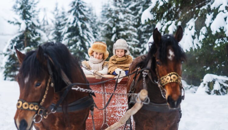 Where to take a horse-drawn sleigh ride in Wisconsin