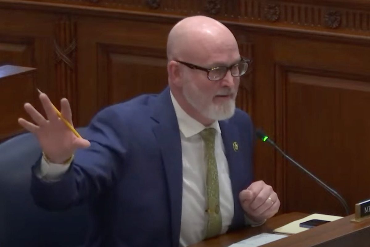 Derrick Van Orden screams at a witness while defending cuts to food aid Derrick Van Orden screams at a witness while defending cuts to food aid