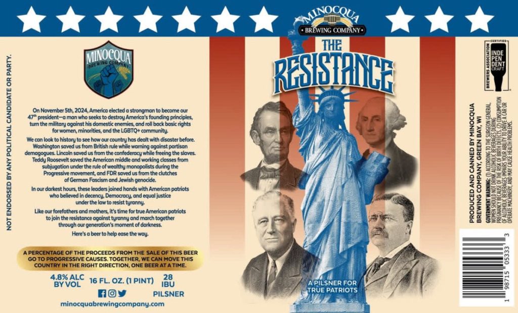 Resist, Persist, Imbibe: Wisconsin brewery launches new line of ‘Resistance’ beers