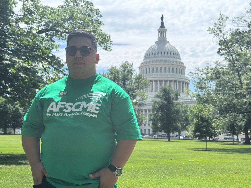 Zab Martinez of Madison poses in front of the US Capitol