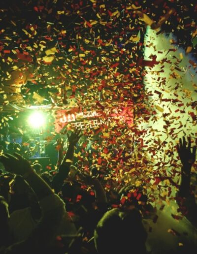 celebratory green confetti