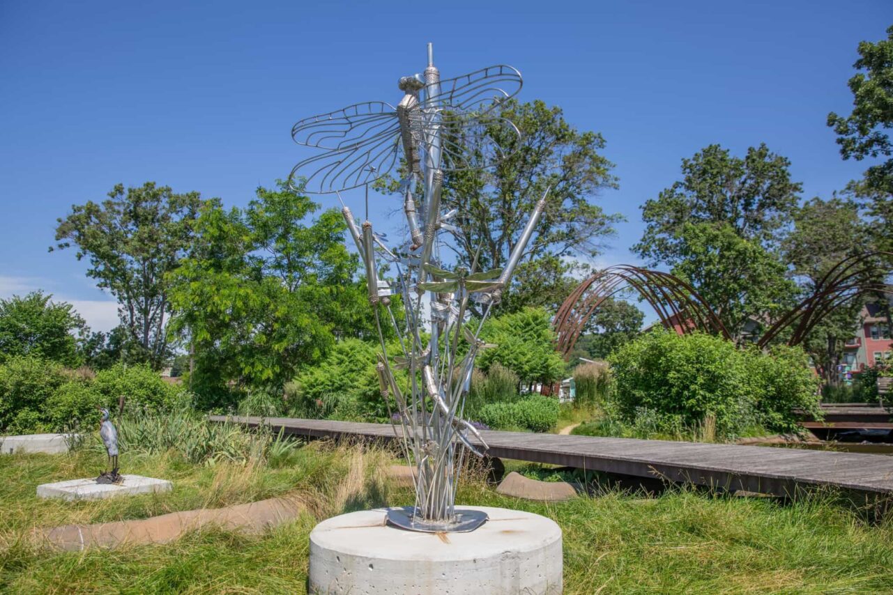 The Tree of Life sculpture in Eau Claire looks like a dragonfly
