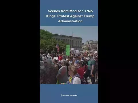 Scenes from Madison’s ’No Kings’ Protest against the Trump Administration