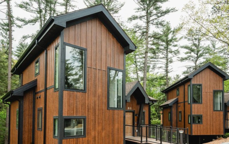 brown villas with green roofs are the newest dwelling offerings from the wisconsin dells