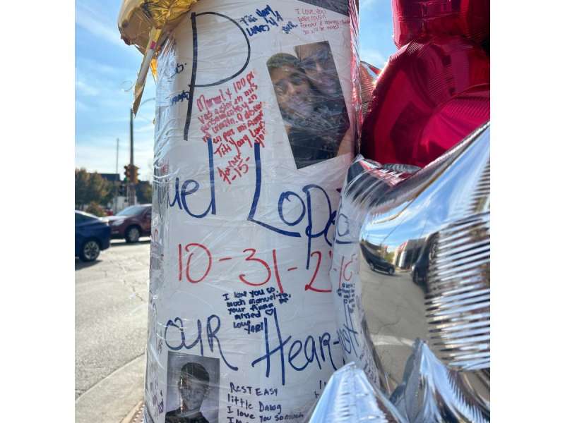 a handwritten memorial for a wisconsin child killed by gun violence