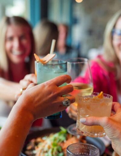 These days, happy hour is more than just deals on drinks—it’s a whole experience.