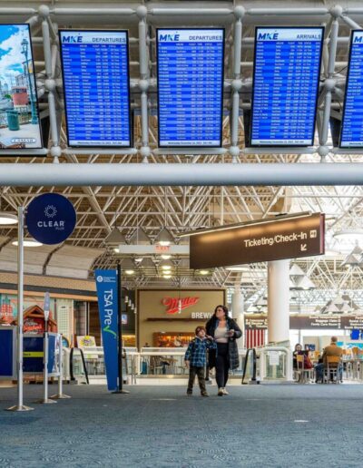Holiday travel at Milwaukee Mitchell International Airport.