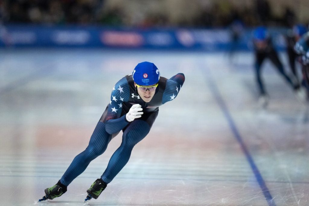 Jordan Stolz took on all challengers – including pressure – and came out on top