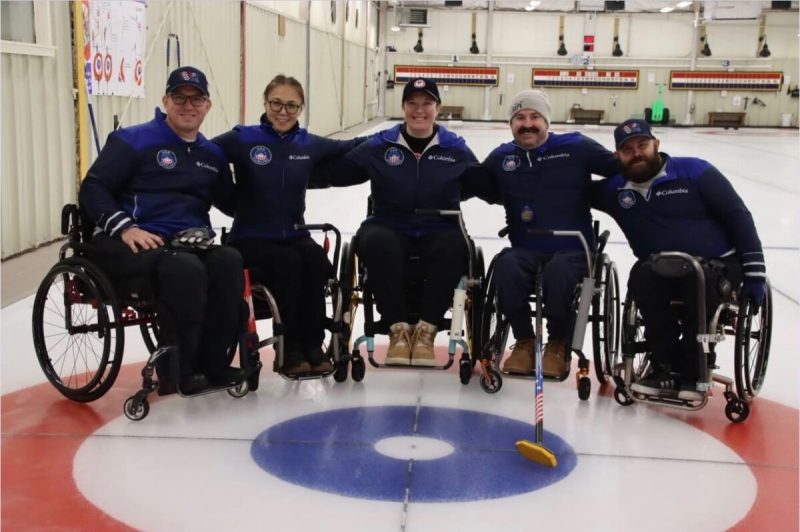 Matt Thums and USA wheelchair curling team.
