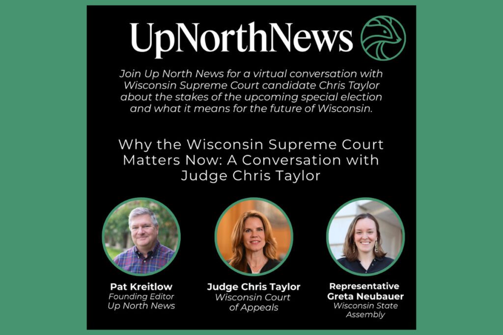 Supreme Court candidate Chris Taylor event with Greta Neubauer