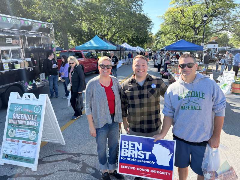 Ben Brist campaigns for a seat on the Wisconsin legislature
